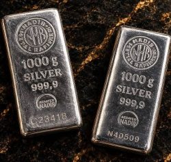 شمش نقره ترک عیار999.9 1کیلوگرم
